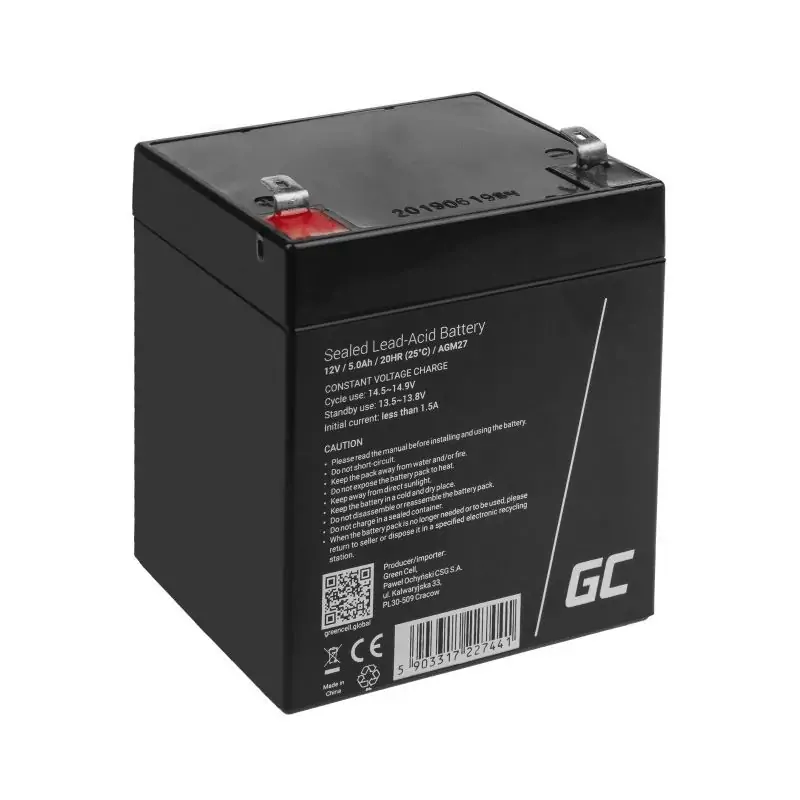 Accu Bat Green Cell 12V/5Ah, Agm27