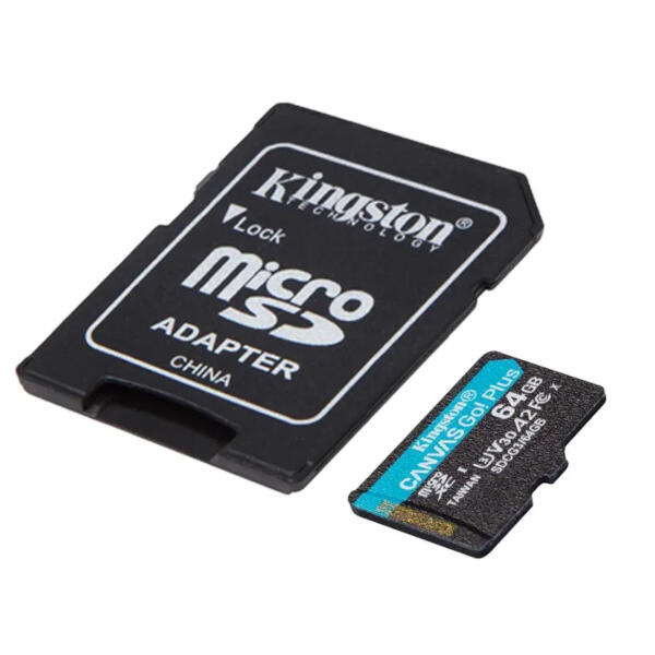 MEM SD MICRO 64GB Kingston Canvas Select Plus + Adapter SDCS3/64GB