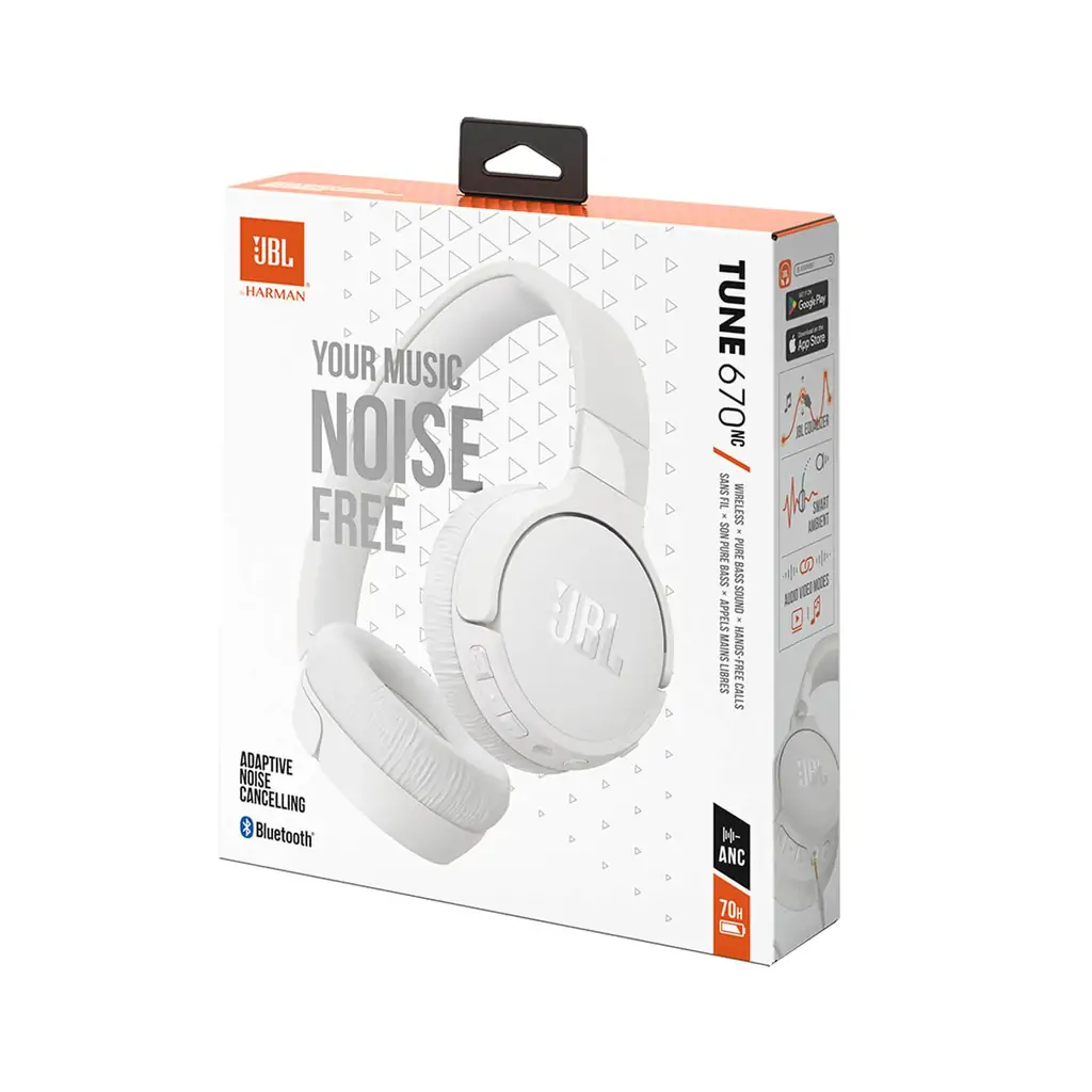 Slušalice+mikrofon JBL Tune 670NC BT white