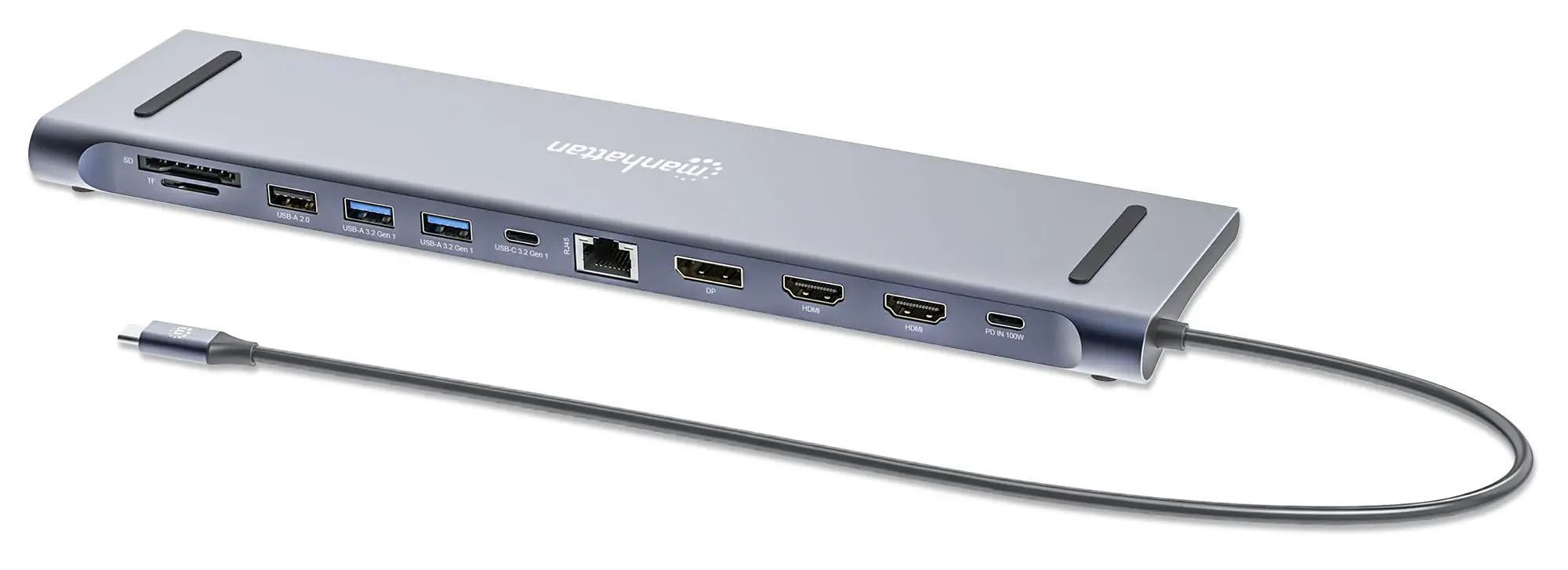 Manhattan docking USB-C 12-in-1 Triple Monitor 4K