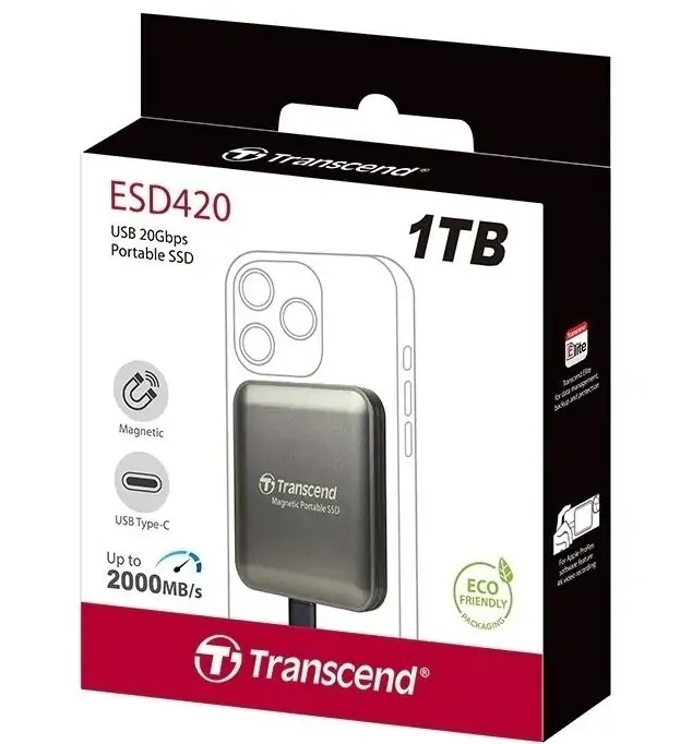 SSD EXT 1TB Transcend ESD420 Type-C Magnetic design TS1TESD420C