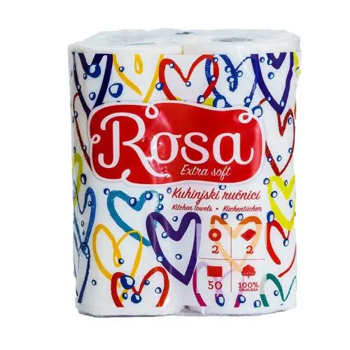 Papirnati ručnici u roli 23cm 2-sl. 2/1 Rosa Extra soft