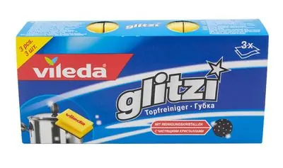 SAN. Spužvica za pranje posuđa 9x7x4cm Vileda Glitzi crystal 3/1