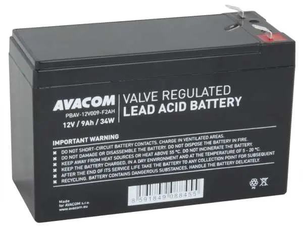 Avacom UPS baterija 12V 9Ah F2 HighRate Avacom UPS baterija 12V 9Ah F2 HighRate