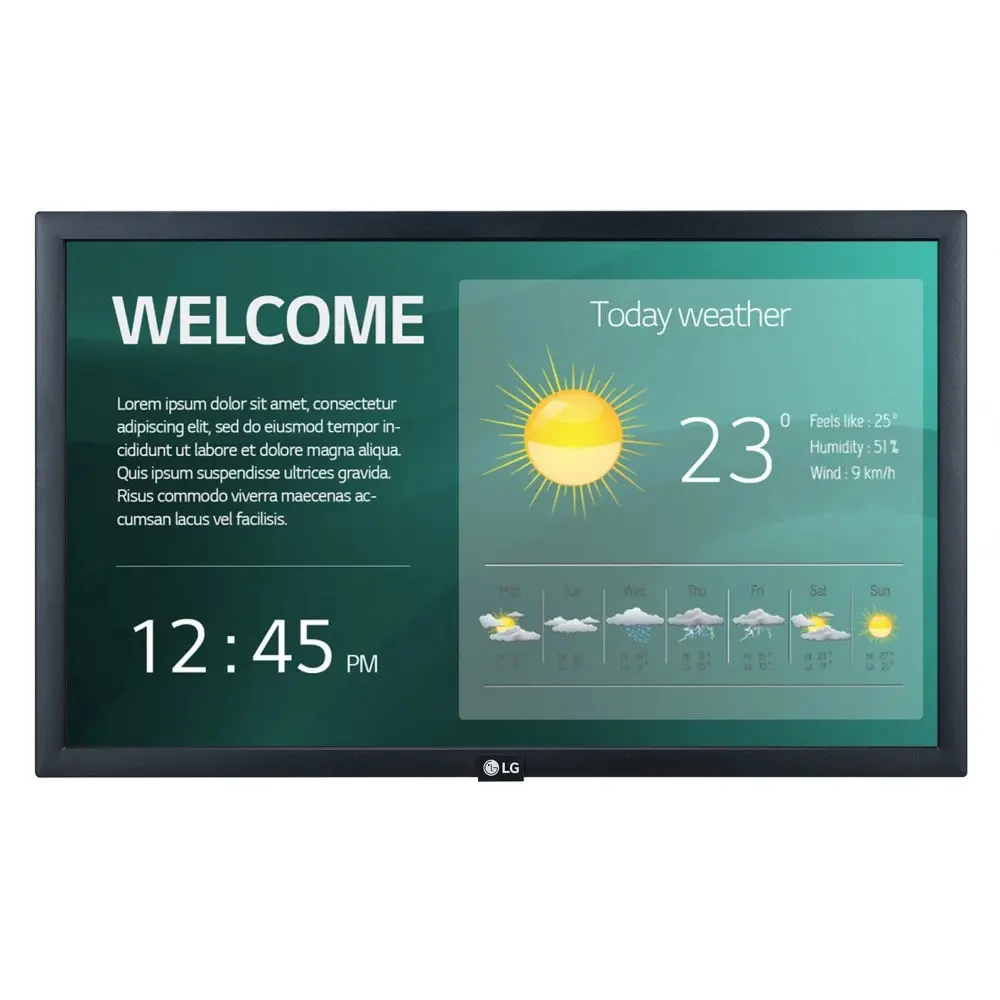 LG 22SM3G-B, Back-lit Digital Signage,  webOS 4.0