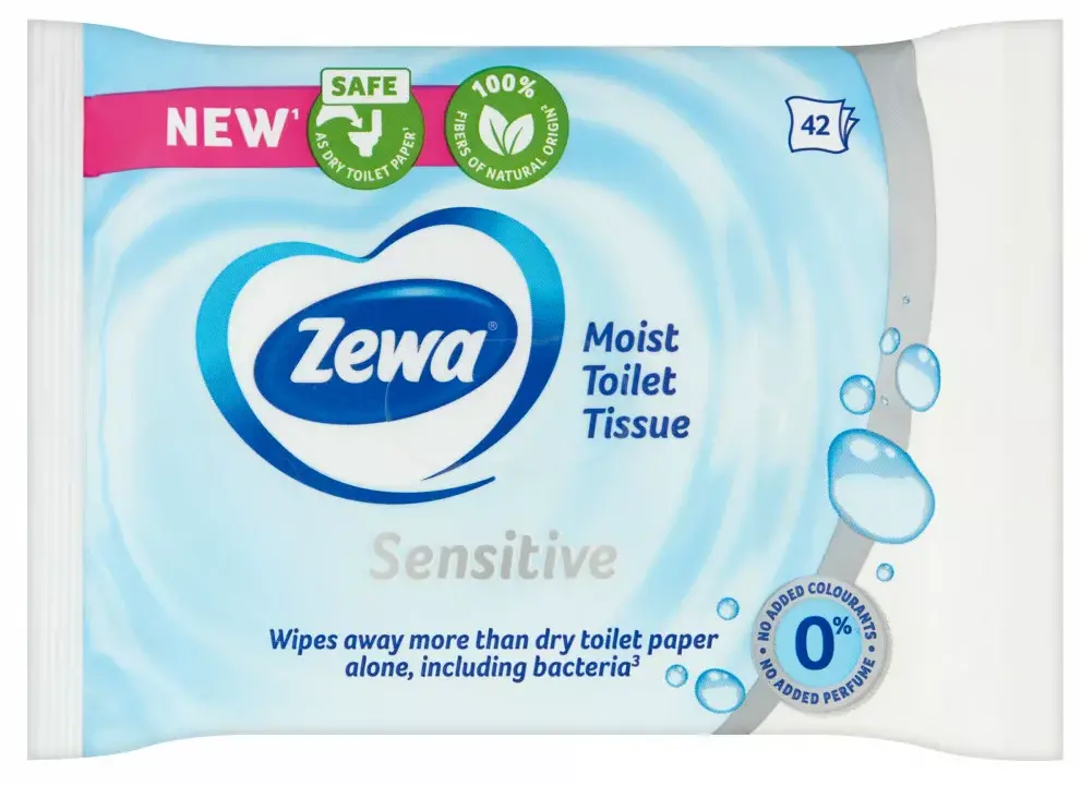 Papir toaletni listići vlažni Zewa sensitiv 42/1