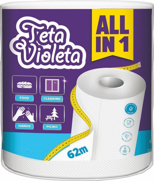 Papirnati ručnici u roli 22 cm 2sl. 1/1 Maxi rola All In Violeta