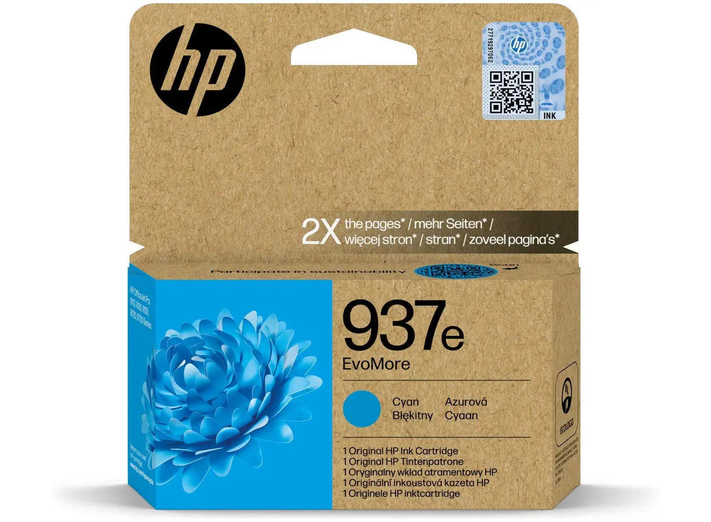 Tinta HP 4S6W6NE Cyan No.937e (MMG) Tinta HP 4S6W6NE Cyan No.937e (MMG)