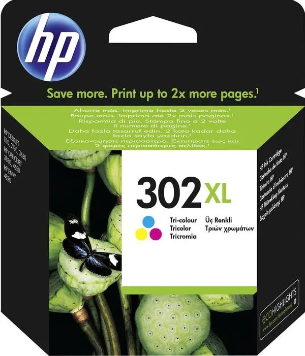 Tinta HP F6U67AE Tri-color No.302XL (MMG) Tinta HP F6U67AE Tri-color No.302XL (MMG)