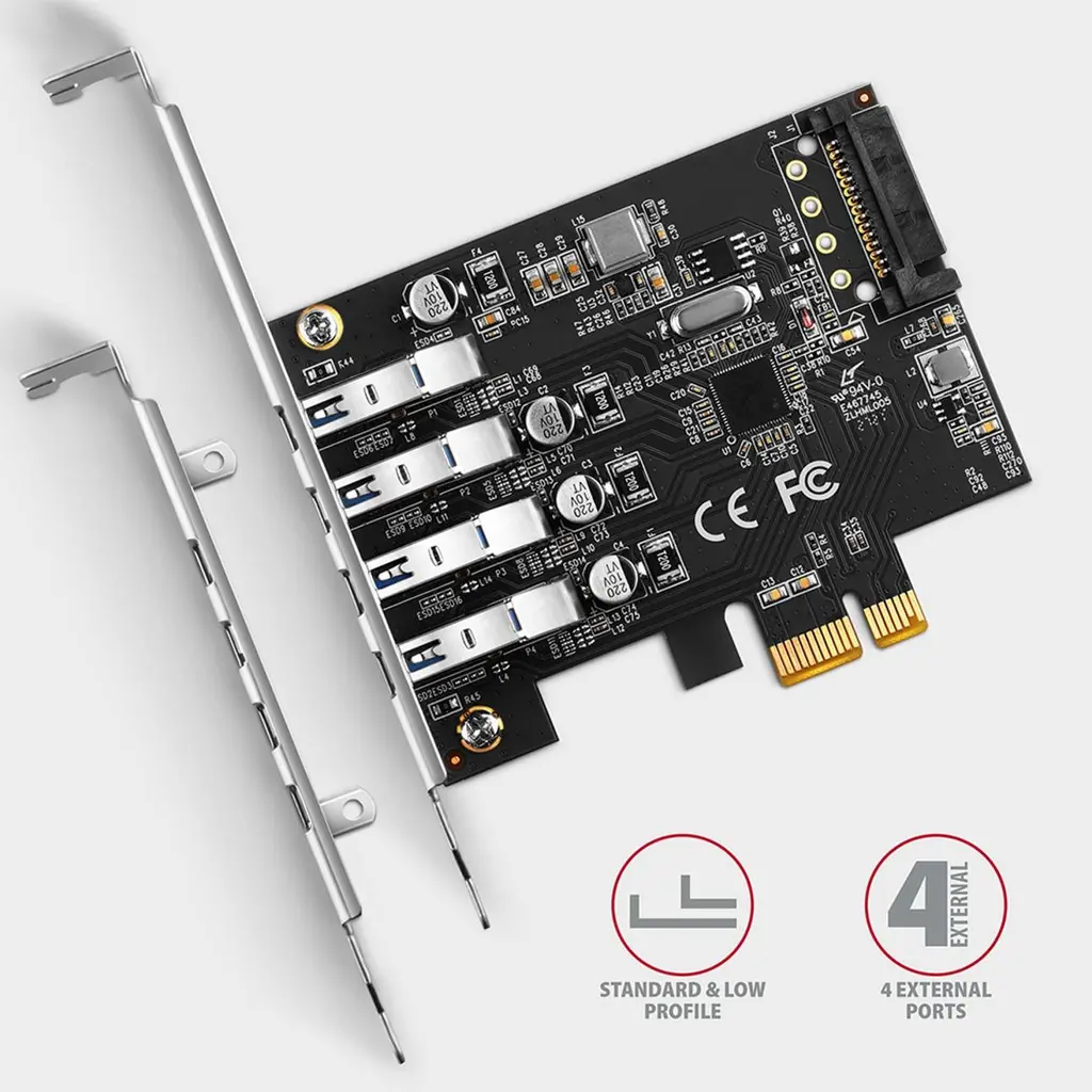 Kontroler Axagon Pceu-43Rs,Pcie 4Xusb3.0 Kontroler Axagon Pceu-43Rs,Pcie 4Xusb3.0