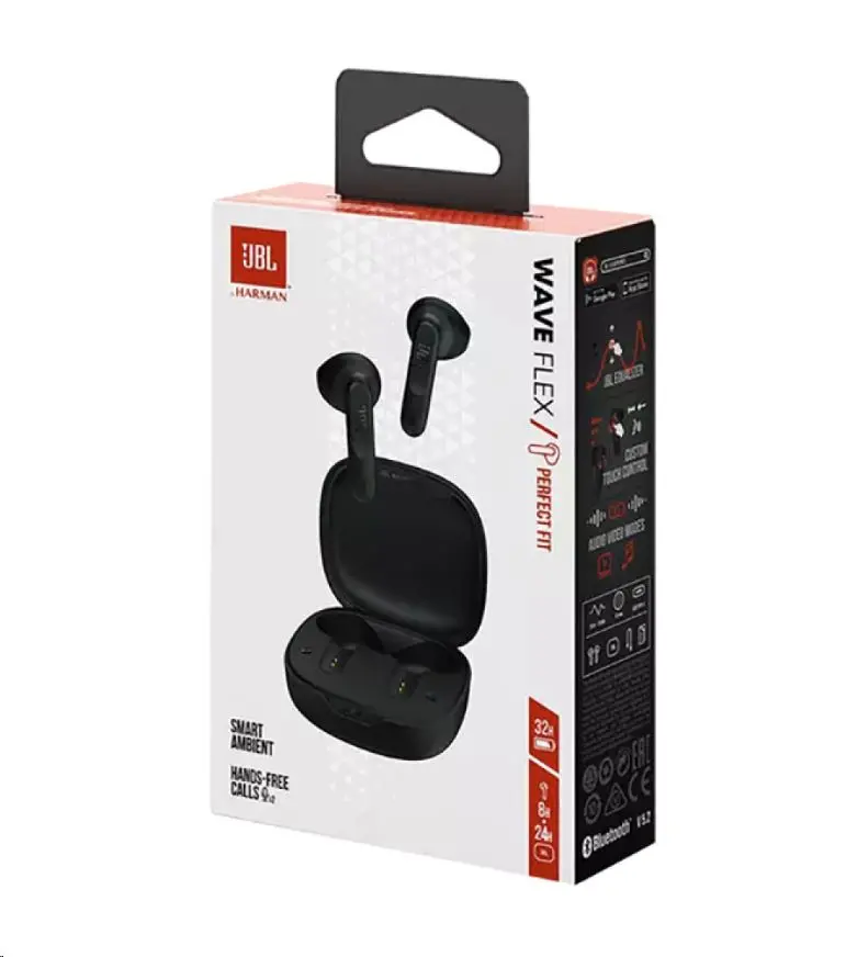 Slušalice+mikrofon JBL Wave Flex Bluetooth black