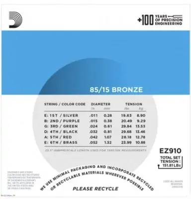 Žice Za Gitaru Ak.D'Addario Ez910 11-52
