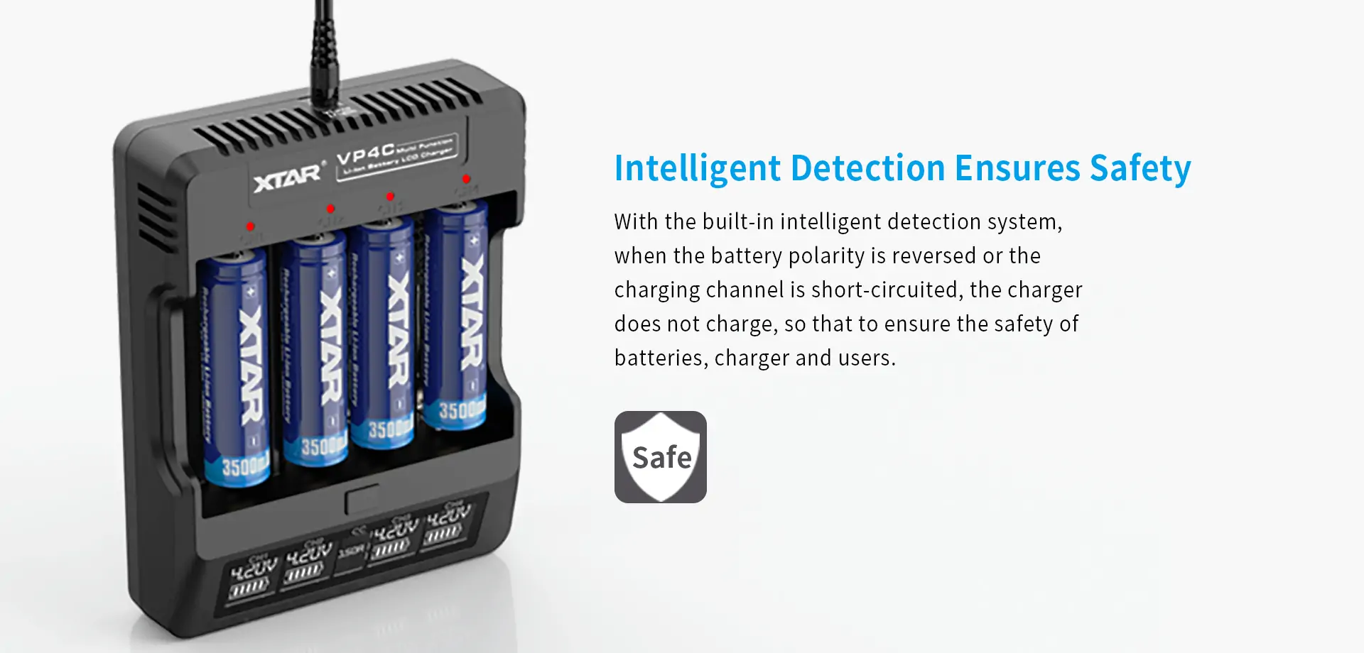 Punjač baterija XTAR VP4C Usb, Lcd