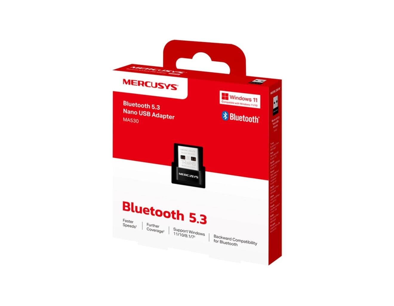 Bluetooth adapter MERCUSYS MA530 Nano USB, bluetooth 5.4