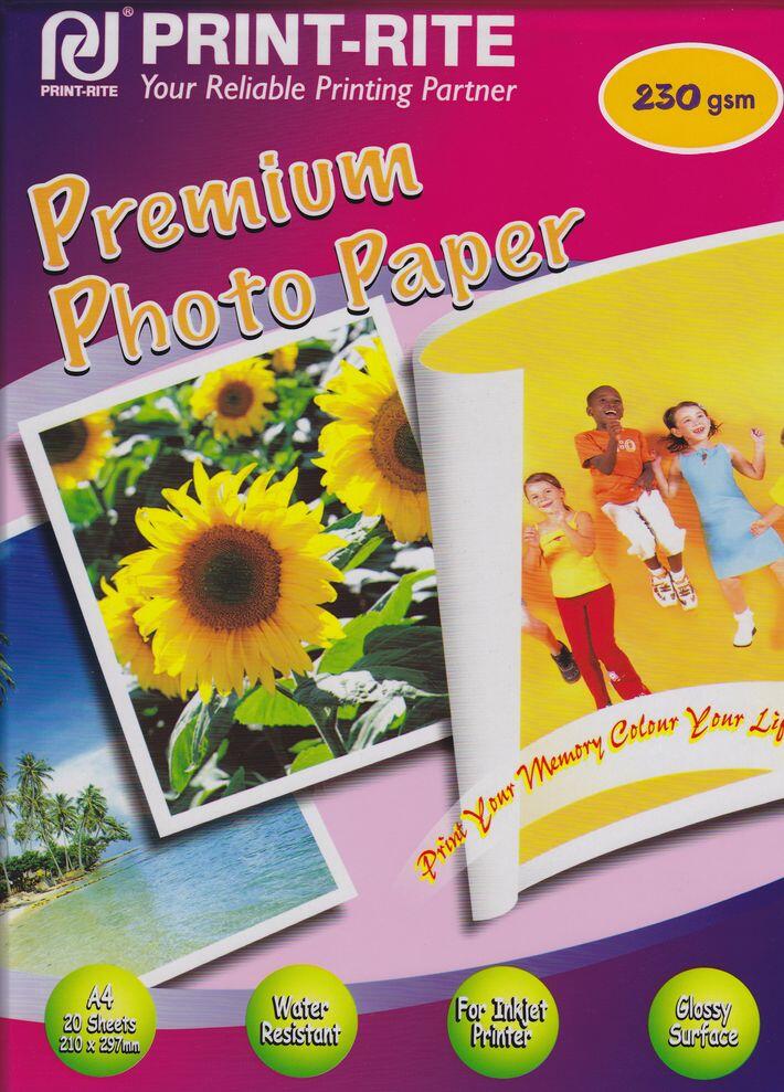 Papir Photo  PRINT RITE A4 230g/m2 Premium Photo Glossy Paper 20 listova