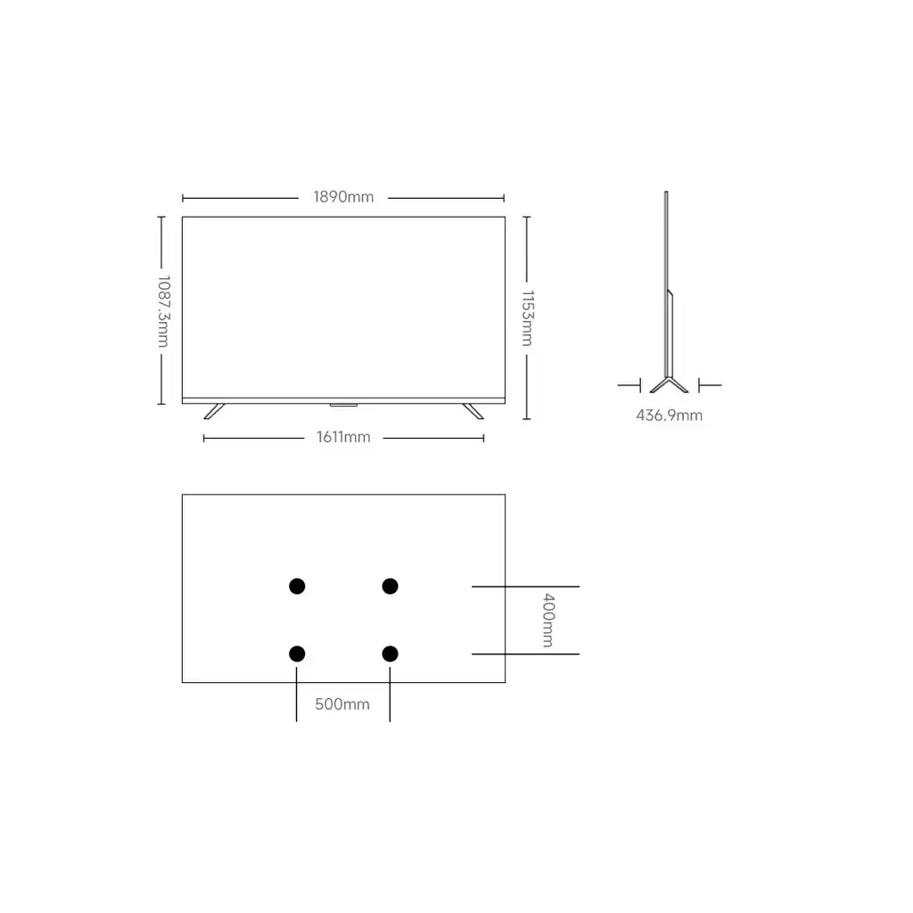 TV XIAOMI 85" Max 85 2025, crni