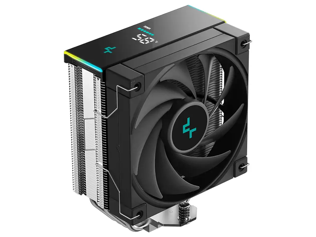 Cooler za procesor DEEPCOOL AK400 DIGITAL SE, 120mm, ARGB, LCD, crni