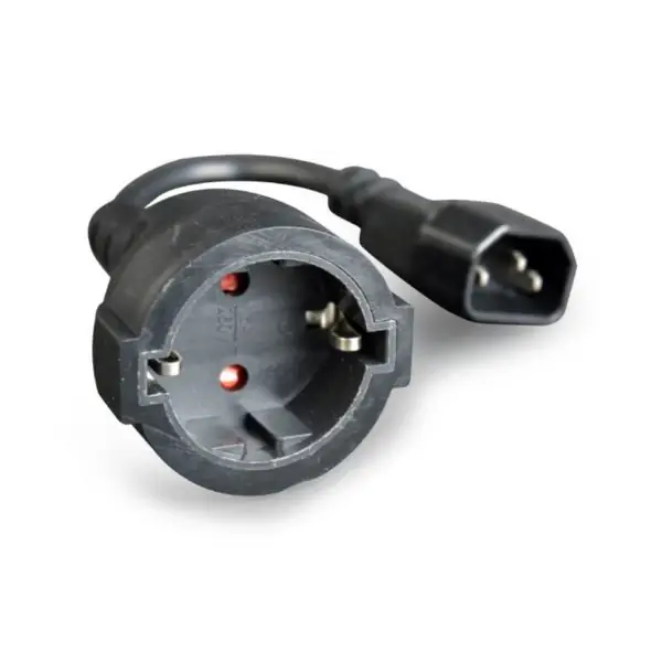 Kabel naponski IEC C14 male - SCHUKO CEE 7/3 (F) socket , 0.15m GEMBIRD
