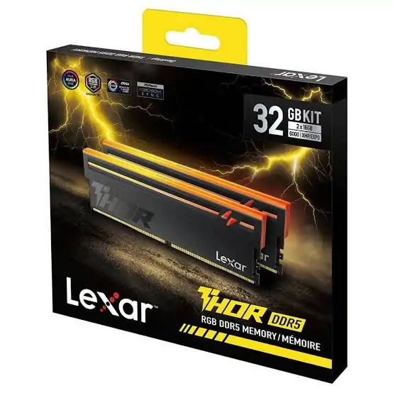 Memorija RAM DDR5 32GB (2x16GB) LEXAR THOR RGB Gen2, PC5-48000 6000MT/s CL36 1.4V
