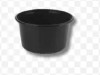 KON. Posuda PP za umak 80ml, 100/1, crna (590)