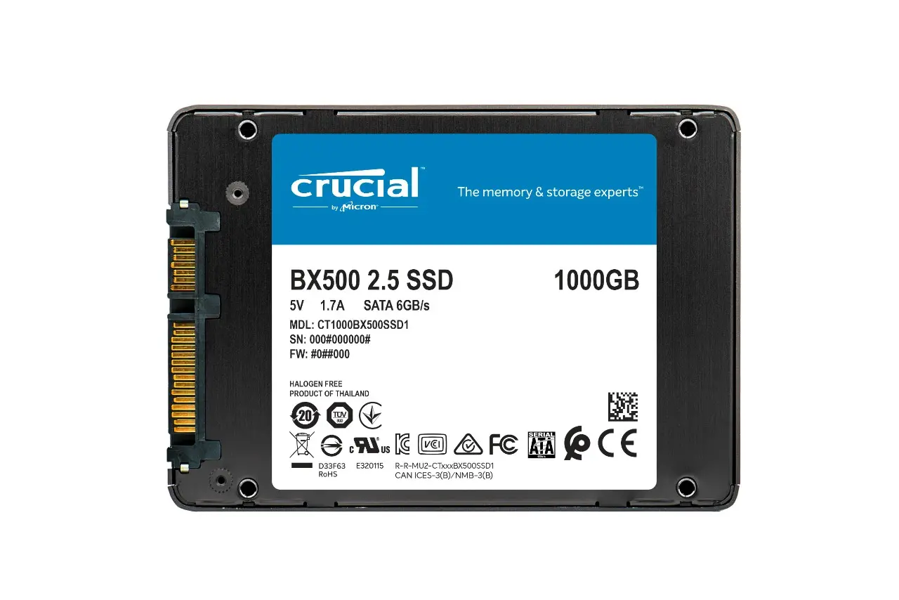 SSD 1TB Crucial BX500, 2.5", 7Mm
