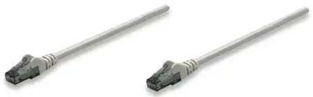 Intellinet Cat6, CCA, U/UTP, PVC, RJ45, 0.5m, sivi