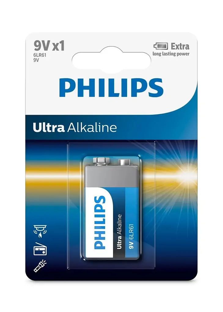 Philips baterija 6LR61E1B, 9V
