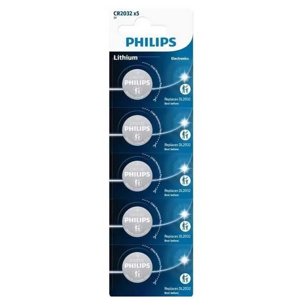 Philips baterija CR2032P5, 3V, 5 komada