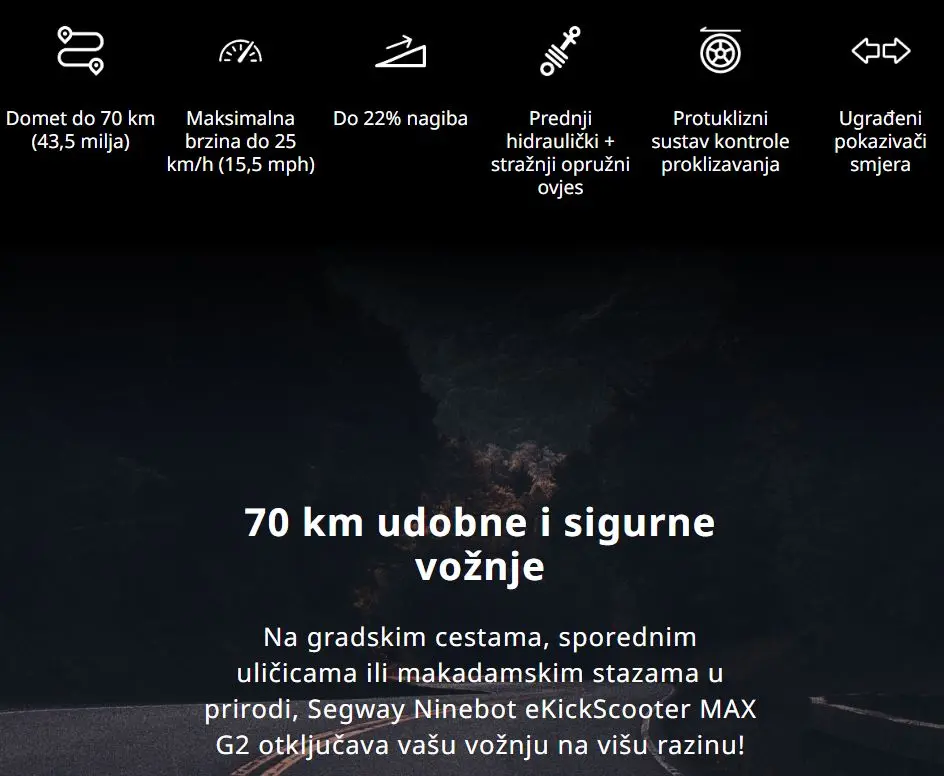 Romobil električni SEGWAY KickScooter MAX G2E