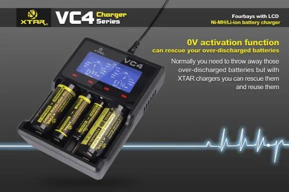 Punjač baterija XTAR VC4 Usb, Lcd