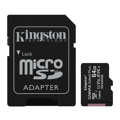 Memorijska kartica Micro Secure Digital  64GB KINGSTON Class10 Canvas Select+ Ad