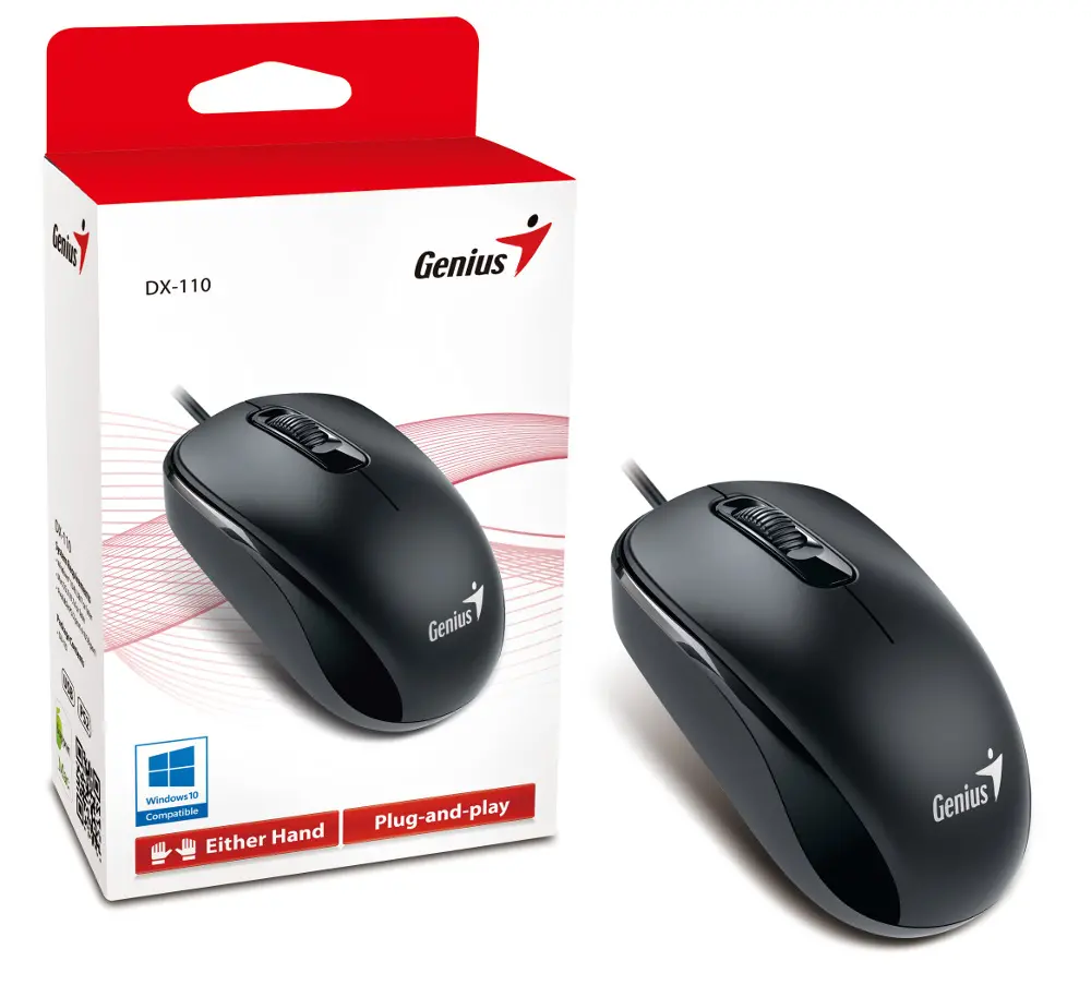 Miš GENIUS DX-110 Optical Mouse Black USB