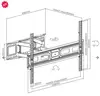 Nosač zidni SBOX PLB-3646-2 37''-70" 40kg zglobni za LCD televizore