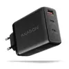 AXAGON ACU-DPQ100 zidni punjač 1xUSB-A QC4, 2xUSB-C PD 65/100W, crni