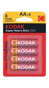 Baterija Kodak Super Heavy Duty Zink AA 4/1
