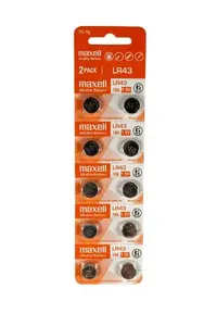 Maxell alk. dugm. baterija LR43,10kom, 5x2