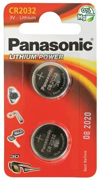 PANASONIC baterije CR-2032EL/2B Lithium Coin