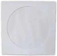 Etui za 1 CD papirnati bijeli s preklopom i prozorom  125x125mm 1/1