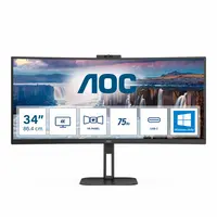 AOC CU34V5CW, 34", HDMI, DP, WCAM, USB-C, HAS