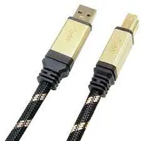 Kabel USB Roline GOLD USB 3.0 kabel TIP A/B M/M, 1.8m, crno/zlatni