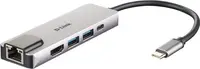 D-Link DUB-M520, 5‑in‑1 USB‑C Hub sa HDMI/Ethernet i napajanjem