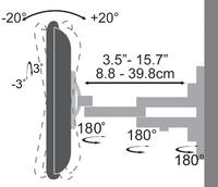Nosač zidni SBOX LCD-443 23''-55" 30kg sa hor. pomakom za LCD televizore