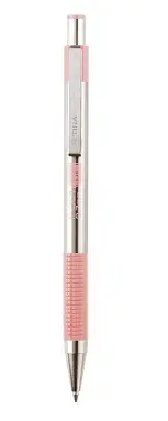 Olovka kemijska  Zebra F301 0,7 pastel roza, plavi ispis