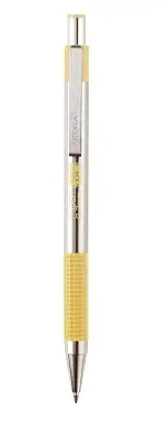 Olovka kemijska  Zebra F301 0,7 pastel žuta, plavi ispis
