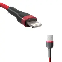 MS CABLE 2.4A USB-A 2.0->LIGHTNING,1m,crveni