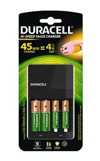 Punjač baterija DURACELL 4 sata CEF 14 +2 kom AA 1300mAh NiMH +2 kom AAA 750mAh