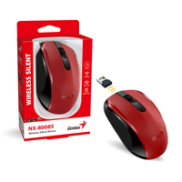 Genius NX-8008S, bežični miš, silent, crvena/crna Genius NX-8008S, bežični miš, silent, crvena/crna