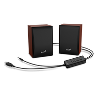 Genius zvučnici SP-HF380, 3W, USB+3,5mm+BT, drveni