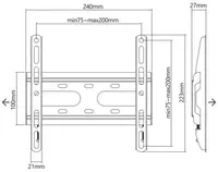 SBOX zidni stalak za TV 23”-43” , do 45 kg