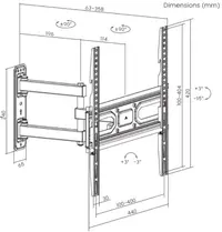 SBOX izvlačno okretni nosač 32"-55", do 35kg